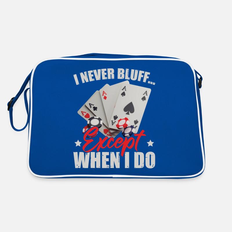 Ich bluffe nie Retro Tasche