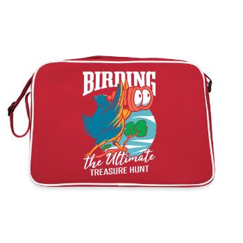 Drôle d’observation des oiseaux Observation des oiseaux - Sac Retro - rouge/blanc - Dos