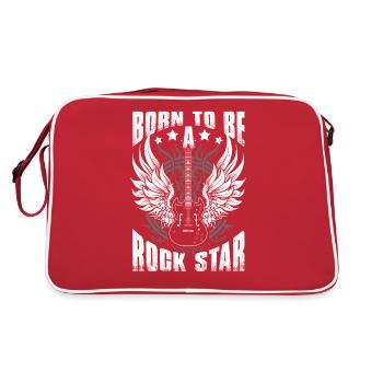 Né pour être une rock star - Sac Retro - rouge/blanc - Dos