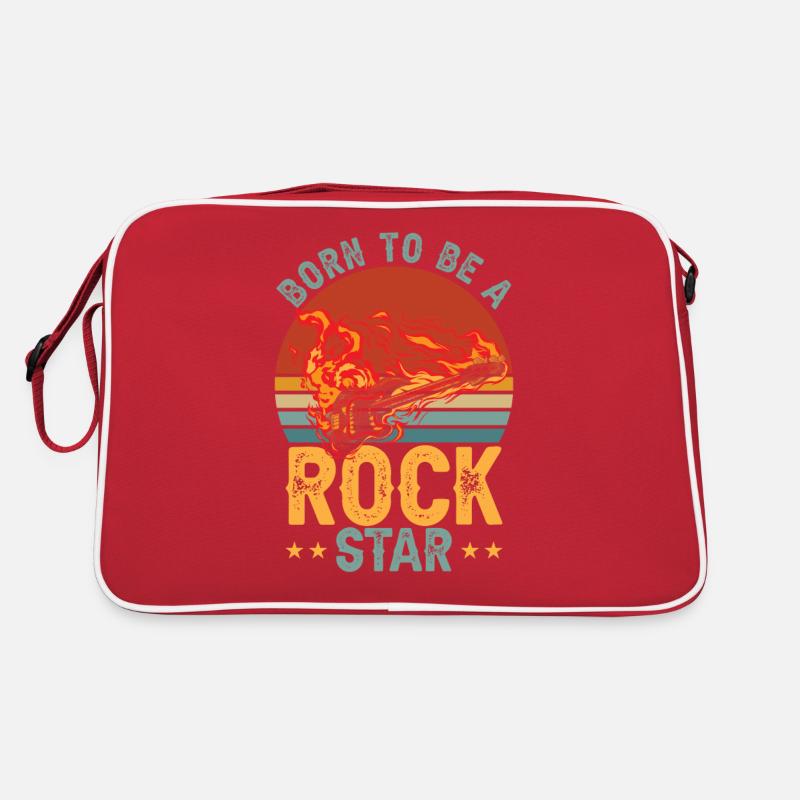 Born To Be A Rock Star Kindergitarre Retro Tasche