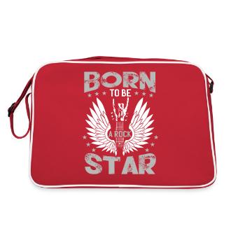 Né pour être une rock star - Sac Retro - rouge/blanc - Dos