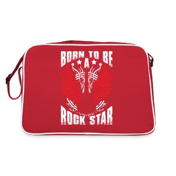 Né pour être une rock star - Sac Retro - rouge/blanc - Dos