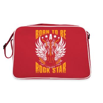 Né pour être une rock star - Sac Retro - rouge/blanc - Dos