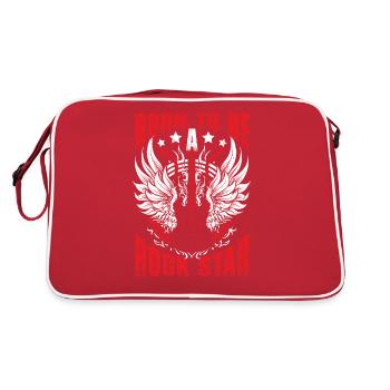 Né pour être une rock star - Sac Retro - rouge/blanc - Dos