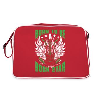 Né pour être une rock star - Sac Retro - rouge/blanc - Dos