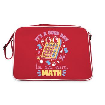 Citation d’un professeur de mathématiques - Sac Retro - rouge/blanc - Dos