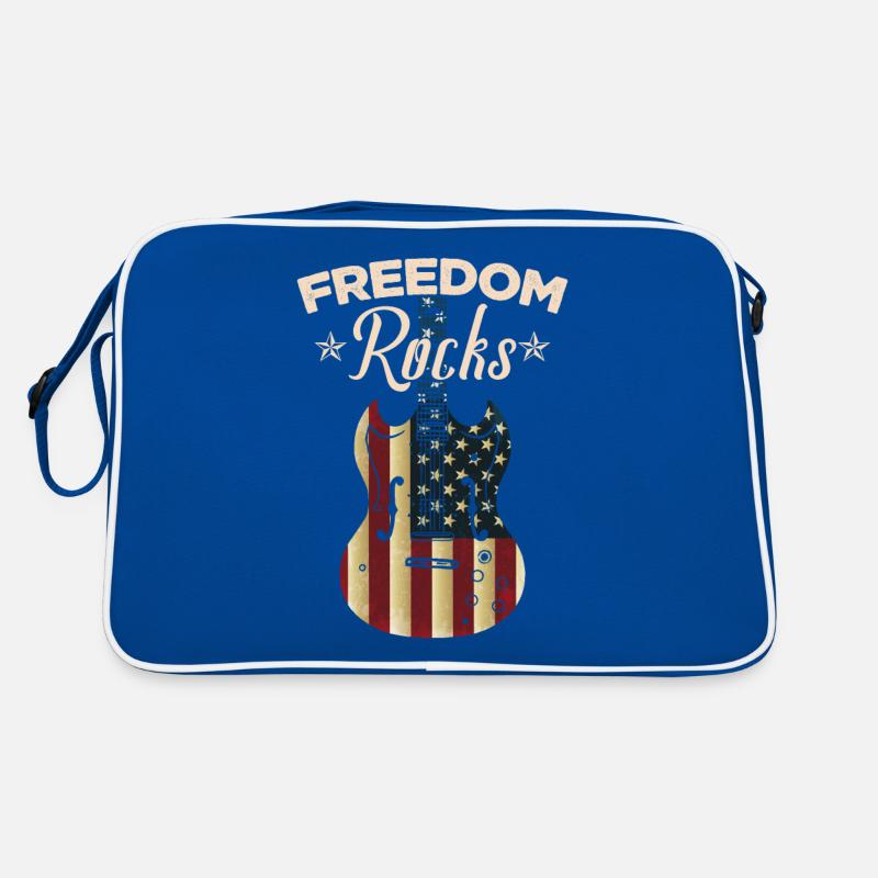 Drapeau américain 4th July Guitare Sac Retro