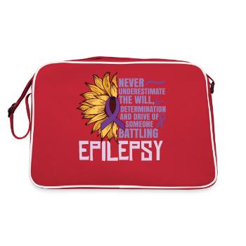 Combattant de l’épilepsie - Sac Retro - rouge/blanc - Dos