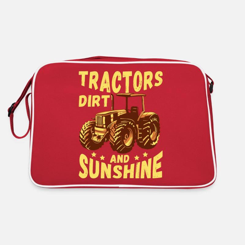 Traktor Schmutz Und Sonnenschein Retro Tasche