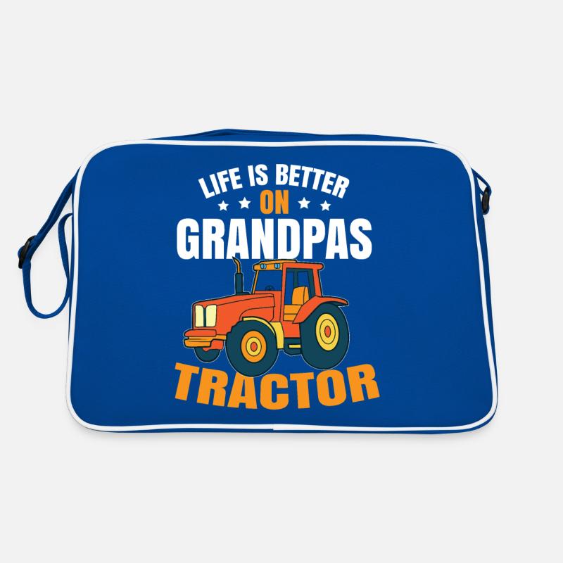 Das Leben ist besser auf Opas Traktor Retro Tasche