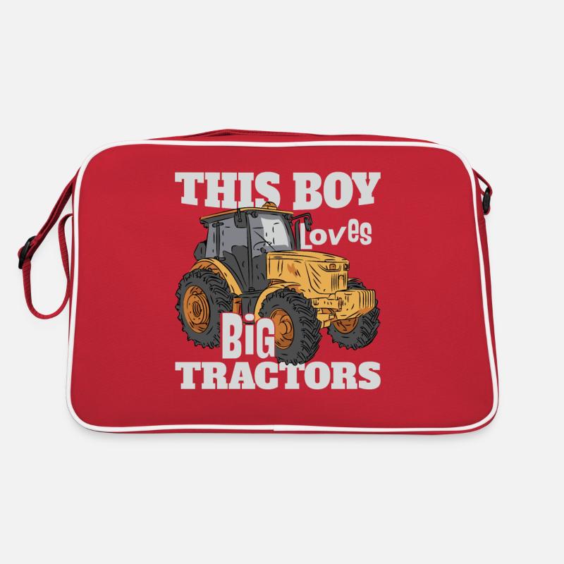 This Boy Loves Big Tractors Retro Bag