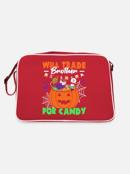 Will Trade Brother For Candy - Retro Bag - red/white - Back