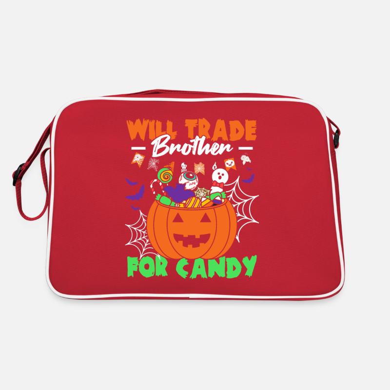 Werde Bruder gegen Süßigkeiten eintauschen Retro Tasche