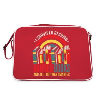 J’ai survécu à la lecture de livres interdits - Sac Retro - rouge/blanc - Dos
