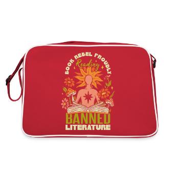 Lire fièrement de la littérature interdite - Sac Retro - rouge/blanc - Dos