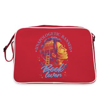 Unapologetic Banned Book Lover - Retro Bag - red/white - Back