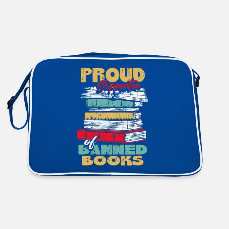Stolzer Unterstützer verbotener Bücher Retro Tasche