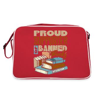 Fier partisan des livres interdits - Sac Retro - rouge/blanc - Dos