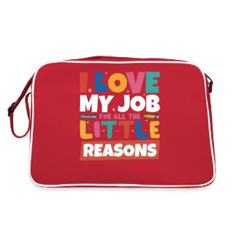 Professeur d’école mignon - Sac Retro - rouge/blanc - Dos