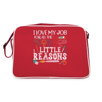 Garde d’enfants Enseignante Enseignante en garderie - Sac Retro - rouge/blanc - Dos