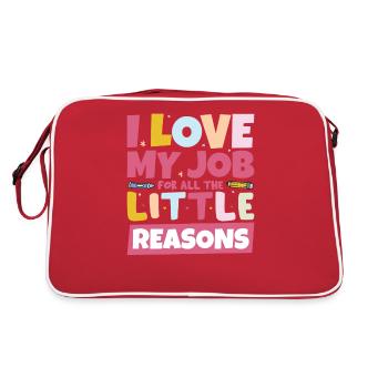 Enseignante en garderie Enseignante en garderie - Sac Retro - rouge/blanc - Dos