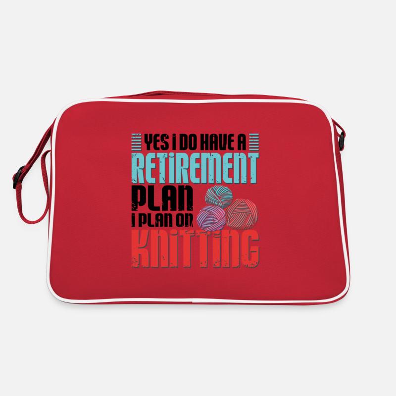 retirement plan I plan on Knitting Retro Tasche