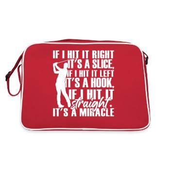 Funny Golf Quote Golfing Golf Player - Retro Bag - red/white - Back