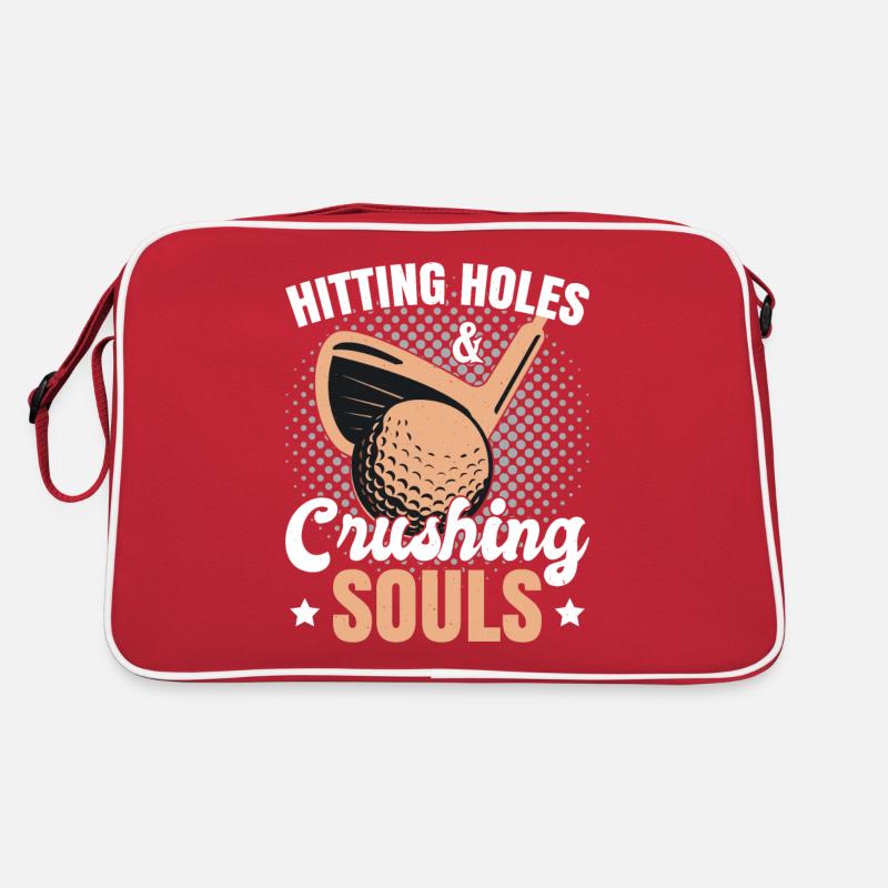 Hitting Holes & Crushing Souls Golf Retro Bag