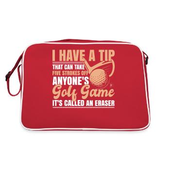 Funny Golf Quote Golfer Golfing Golf Player - Retro Bag - red/white - Back