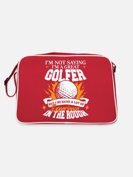 Je suis un grand golfeur - Sac Retro - rouge/blanc - Dos