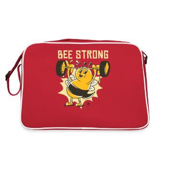 Bee Strong Gym Honeybee Bumblebee - Retro Bag - red/white - Back