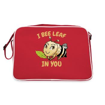 Abeille Jeu de mots Amant Abeille - Sac Retro - rouge/blanc - Dos