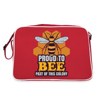 Proud To Be Part Of This Colony - Retro Bag - red/white - Back