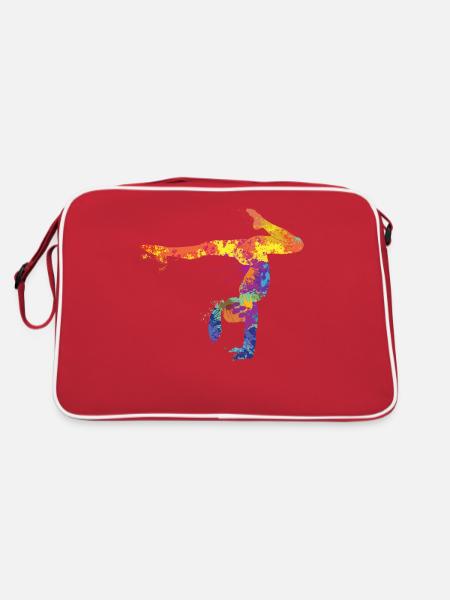 Rhythmische Sportgymnastik - Retro Tasche - Rot/Weiß - Hinten