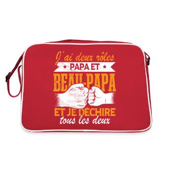 Papa Et Beau-Papa - Sac Retro - rouge/blanc - Dos
