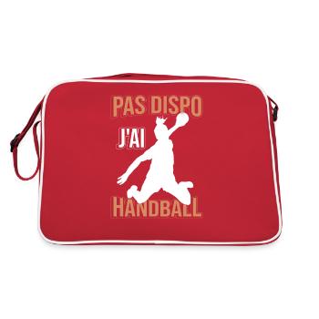 J'Ai Handball Drôle Handballeuse - Sac Retro - rouge/blanc - Dos