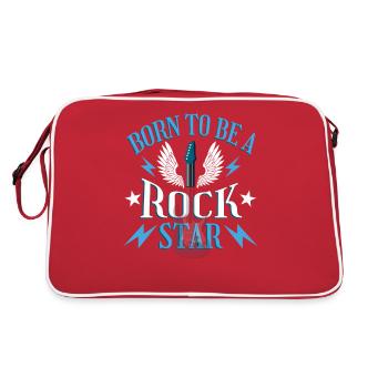 Né pour être une rock star - Sac Retro - rouge/blanc - Dos