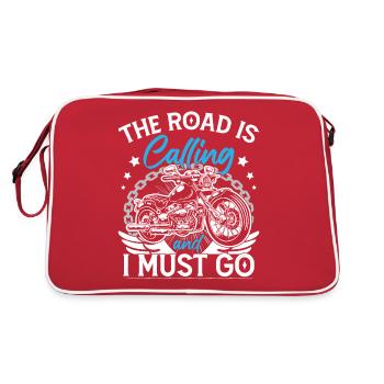 Motorcycle Lover Motorbike Rider - Retro Bag - red/white - Back