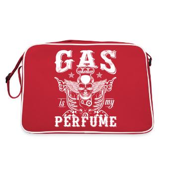 Gas ist mein Parfüm - Retro Tasche - Rot/Weiß - Hinten