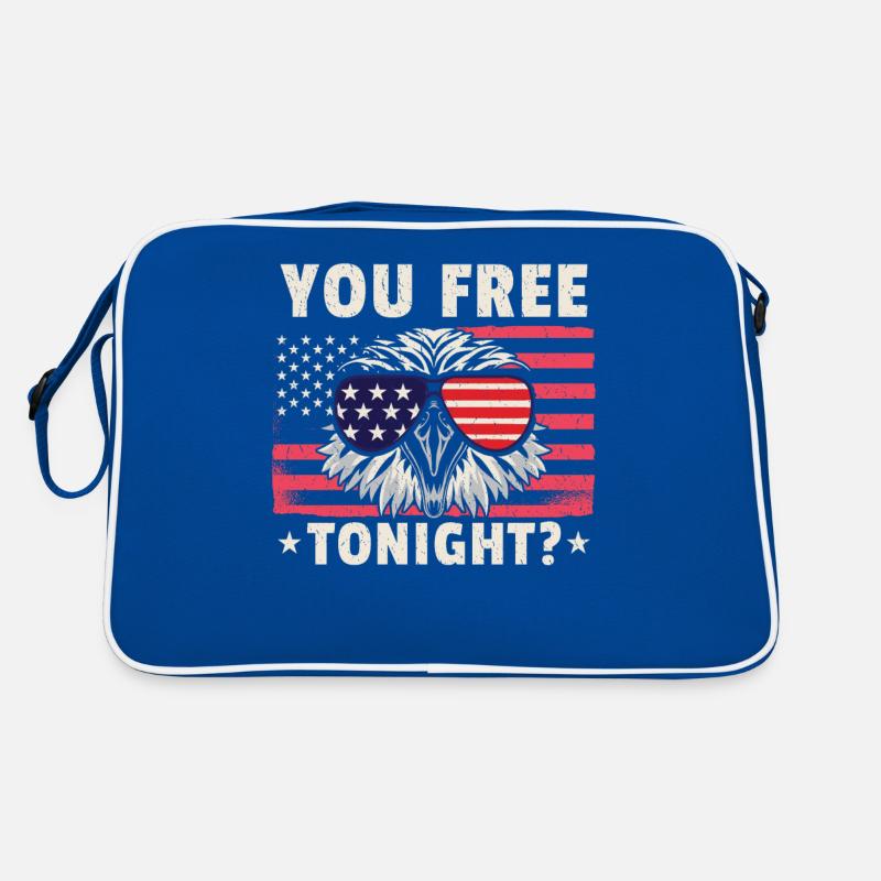 Bald Eagle American Flag You Free Tonight Retro Bag