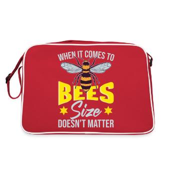Quand il s’agit d’abeilles, la taille n’a pas d’importance - Sac Retro - rouge/blanc - Dos