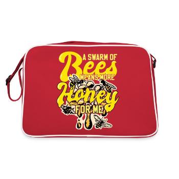 Un essaim d’abeilles Abeilles mellifères Apiculture - Sac Retro - rouge/blanc - Dos