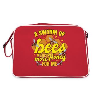 Un essaim d’abeilles signifie plus de miel pour moi - Sac Retro - rouge/blanc - Dos