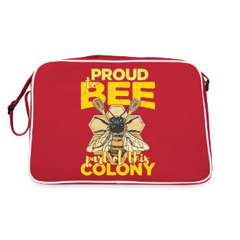 Fier de faire partie de cette colonie - Sac Retro - rouge/blanc - Dos