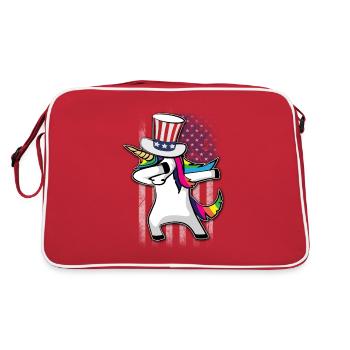 4 juillet Dabbing Unicorn America - Sac Retro - rouge/blanc - Dos