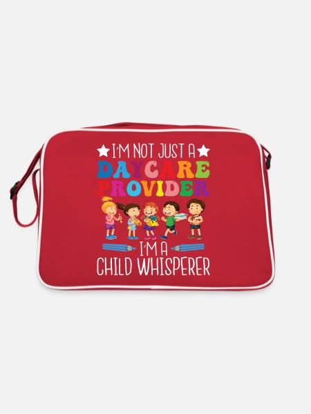I'm Not Just A Daycare Provider - Retro Bag - red/white - Back