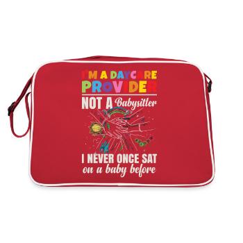 Je suis un fournisseur de services de garde - Sac Retro - rouge/blanc - Dos
