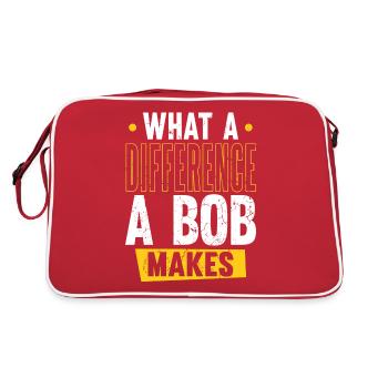 Robert Name Bob Quelle différence un Bob fait - Sac Retro - rouge/blanc - Dos