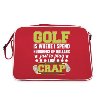 Golf Funny - Retro Bag - red/white - Back