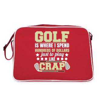 Golf Joke Funny - Retro Bag - red/white - Back